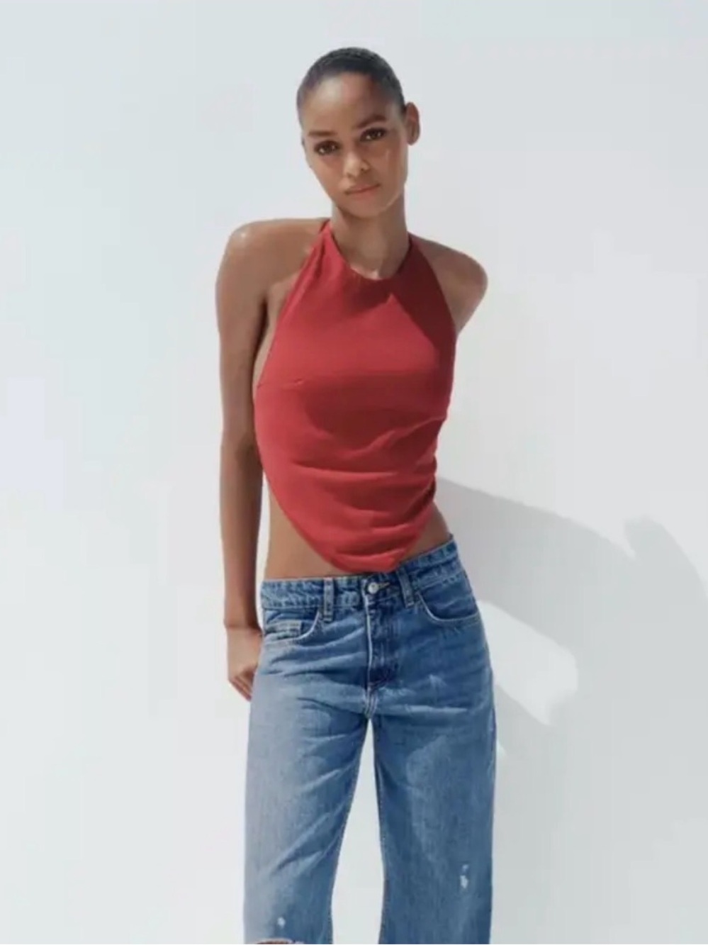 Zara Open Back Halter Top